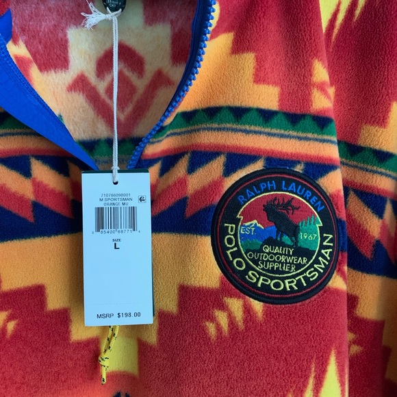 Ralph Lauren Polo Sportsman Southwestern Aztec Men - Picture 5 of 6